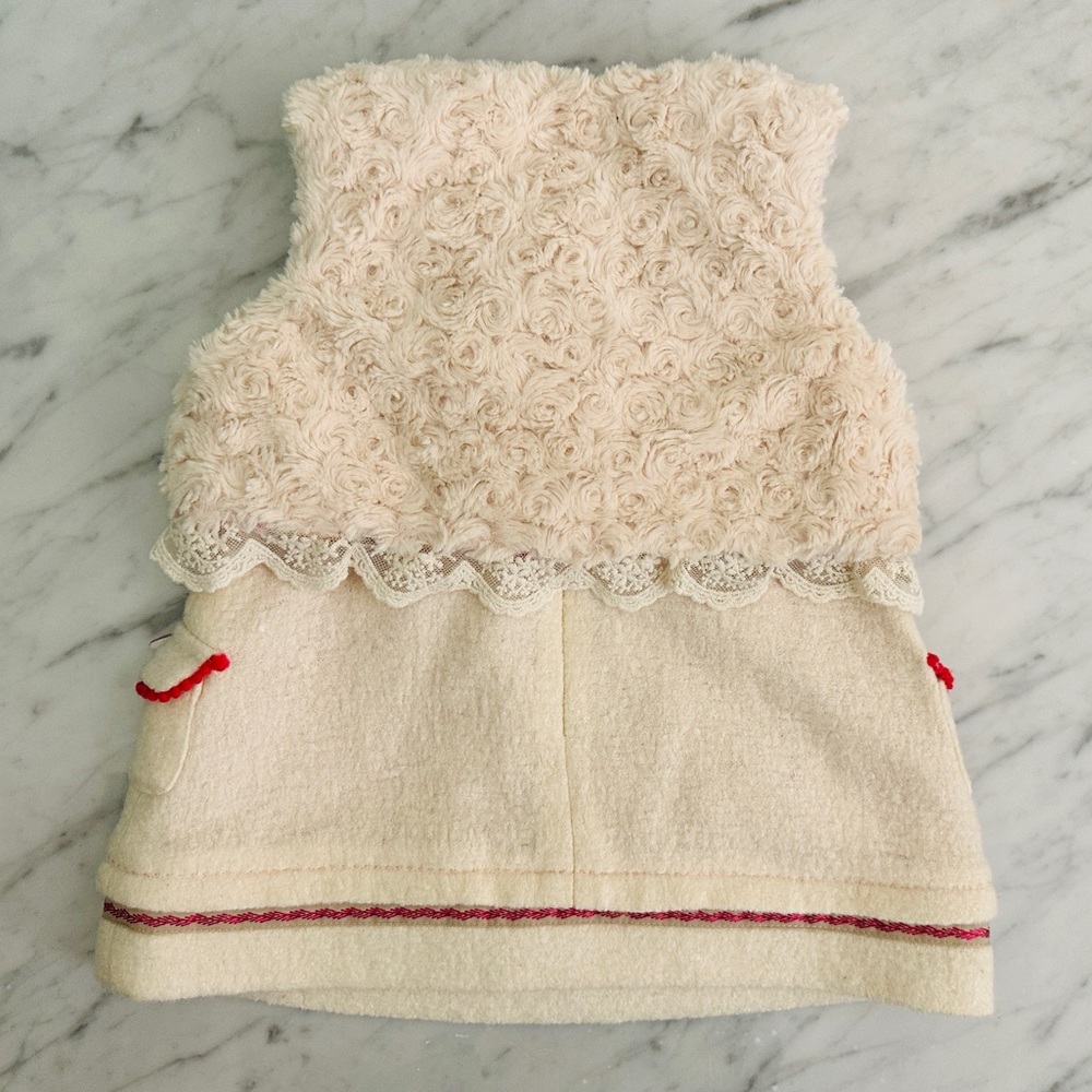 My First Chicco Dress & Vest Set Boucle Cream - Picture 3 of 13